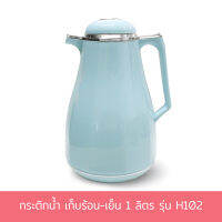 กระติกน้ำ เก็บร้อน-เย็น 1 ลิตร รุ่น H102 สีฟ้า-เงิน