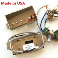 WK-1 Set  Electric Guitar Humbucker Pickups with Pro Wiring Harness for Gib BB1  BB2 BB Series Nickel Cover silver Made In USA