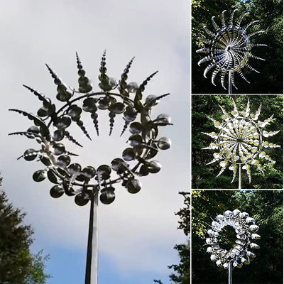 Unique And Magical Metal Windmill Outdoor Wind Spinners Wind Catchers Yard Patio L awn Garden Decoration Fast Delivery