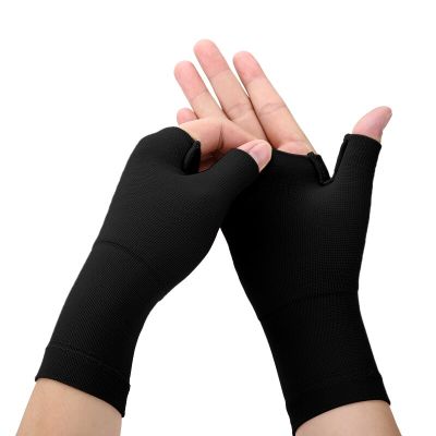 ；。‘【； 1Pair Wrist Support S Arthritis Tendonitis Aching Joints Pain Relief Hand Brace Universal Nylon Therapy Wristbands