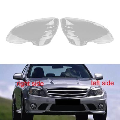 for Benz W204 C180 C200 2008-2010 Headlight Shell Lamp Shade Transparent Lens Cover Headlight Cover