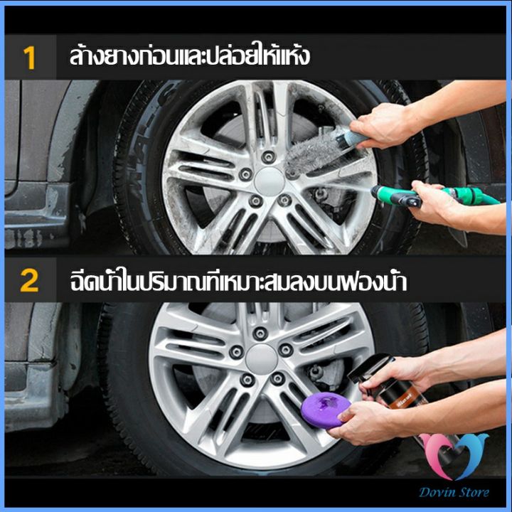 dovin-store-สเปรย์น้ำยาขัด-เคลือบเงายางรถ-500ml-น้ํายาเคลือบยางดํา-tire-wheel-care