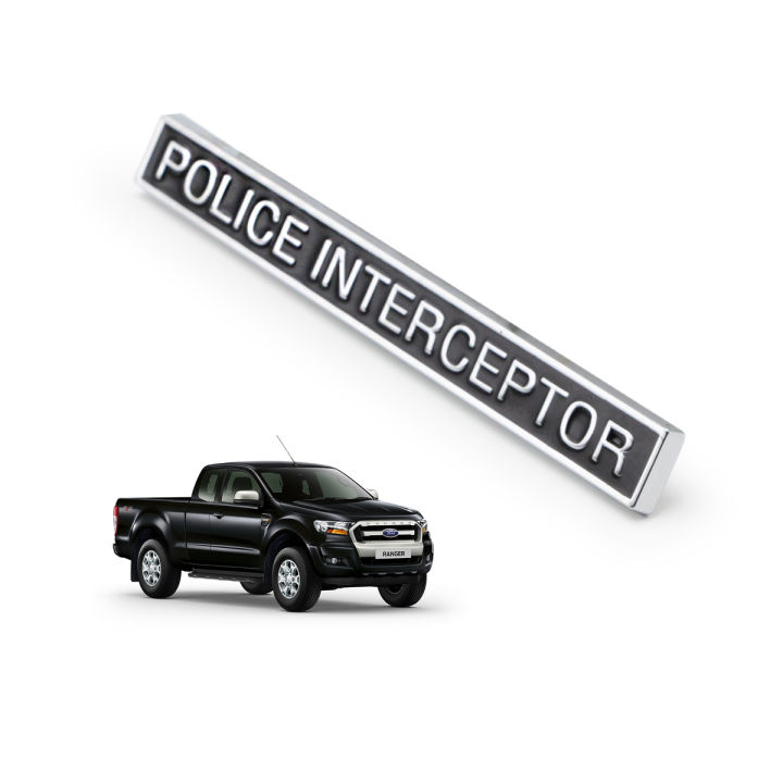 โลโก้-logo-police-interceptor-สี-black-all-model-ford-2-4-ประตู-ปี2000-2018-ขนาด-15x1-5x0-5-มีบริการเก็บเงินปลายทาง