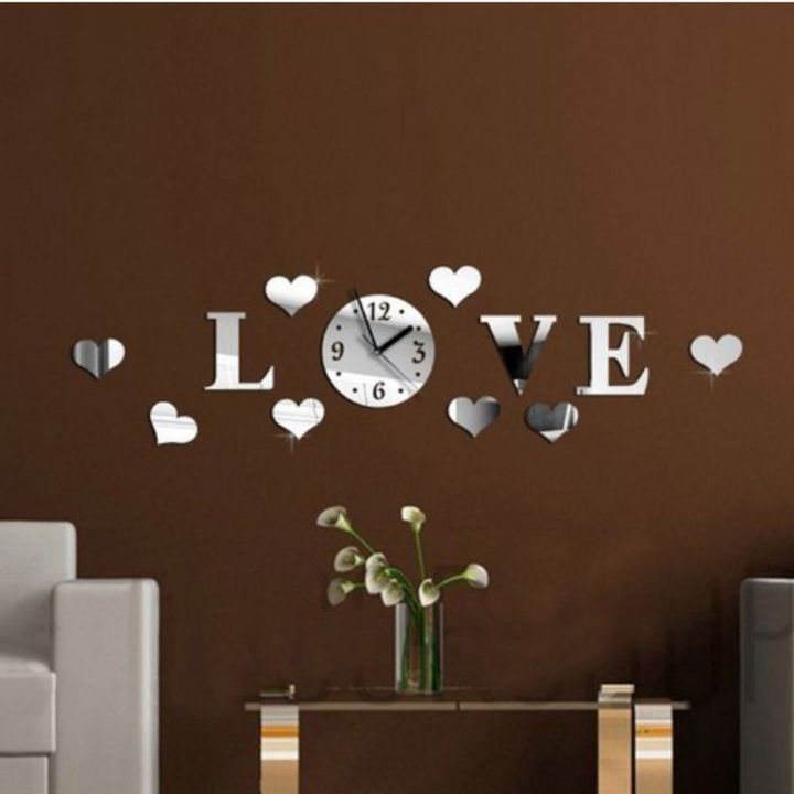 art-decoration-decal-mural-room-decor-wall-sticker-clock-mirror-effect