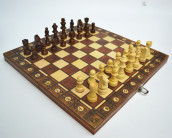 Bộ bàn cờ vua bằng gỗ có lực hút từ tính, thiết kế sắt nét chất lượng cao có thể xếp gọn dễ dàng bảo quản - intl