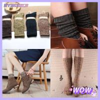 SYBOOKS High Quality Lady Warm Winter Women Long Loose Socks Thermal Cotton Yarn Thickening Knitted