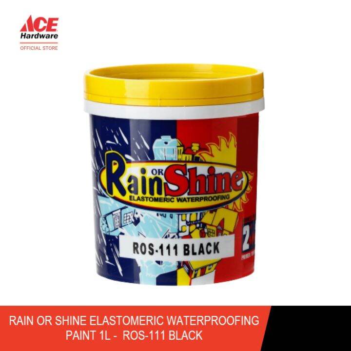 Rain or Shine Elastomeric Waterproofing Paint 1L ROS111 Black