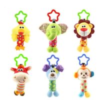 20 Off Baby Rattle Toys Cartoon Animal Plush Hand Bell Baby Stroller Crib Hanging Rattles Infant toys