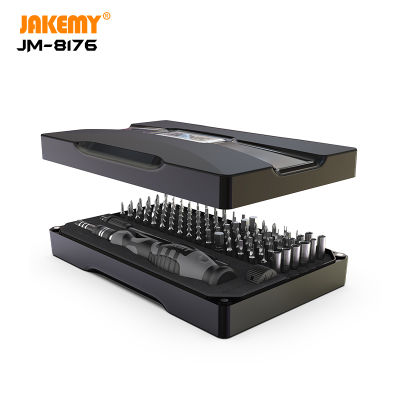 [Hot K] JAKEMY JM-8176 106 IN 1ไขควงเม็ดแม่เหล็กชุดไขควงแม่นยำพร้อมแถบขยายสำหรับเครื่องมือเทปกาวสำหรับซ่อมโทรศัพท์