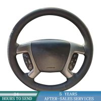 【YF】 Car Steering Wheel Cover Non-Slip Leather Braid Accessories For Chevrolet Captiva 2007-2014 Silverado GMC Sierra 2007-2013