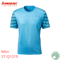 Genuine Kawasaki New Men and Womens Badminton Clothing Breathable Moisture Wicking Short T-shirt ST-Q1319 Golf Shirt Polo Q1323