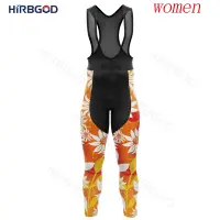 HIRBGOD Womens Daisy Flower Cycling Tights Summer Funny Bicycle Bib Pants for Sports Team Long Sleeve Cycling Pants TYZ712-16