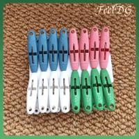 FEELDG 16PCs 4สีค่ะ ที่หนีบผ้า พลาสติกทำจากพลาสติก ทนทานสำหรับงานหนัก คลิปหนีบผ้า ใช้งานได้จริง กันลื่น ที่แขวนคลิป ห้องน้ำตู้เสื้อผ้าในบ้าน