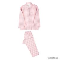 MUJI Unprinted Japanese classic plaid 100  cotton double-layer gauze couple style home wear long-sleeved trousers pajama set [Fast delivery]