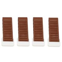 4PCS Rubber Door Stopper, Door Stop Wedge with Door Holder, Works with All Floor Surfaces