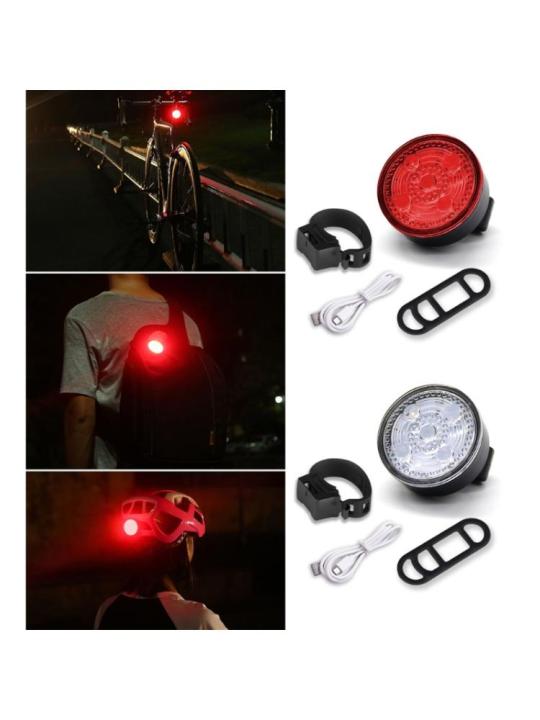 ไฟท้ายจักรยานสีขาว-สีแดงขาวคำเตือนในการขับขี่ไฟจักรยานกลางแจ้งเพื่อความปลอดภัยไฟท้ายไฟจักรยานกีฬา