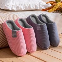 Slippers Warm Bedroom Indoor Flat Fashion Corduroy Cotton Shoes Non slip Floor shoes