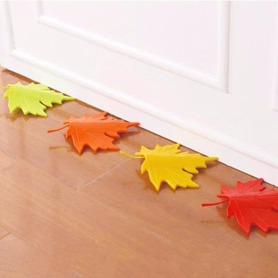 【LZ】✣  Autumn Leaf Style Home Decor Safety Door Stop Stopper Doorstop Rubber Silicone Door Stops for Baby Children