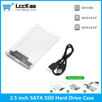 LccKaa USB3.0 HDD Enclosure 2.5นิ้วพอร์ตอนุกรม SATA SSD ฮาร์ดไดรฟ์กรณีสนับสนุน2ไตรโลไบต์ใสมือถือภายนอก HDD กรณี