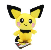 TAKARA TOMY Pokemon 20CM Pikachu Anime Plush Figure Kawaii Juvenile Version Evolution Toy Hobby Collection Doll Gift For Girl