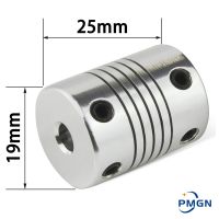 Aluminium CNC Motor Jaw Shaft Coupler 5mm To 8mm D19L25 Flexible Coupling OD19x25mm Wholesale Dropshipping 3/4/5/6/6.35/7/8/10mm