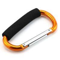 （ At）ขนาดใหญ่ D-Shape อลูมิเนียมอัลลอยด์ Carabiner Quick-Release Soft HandleCamping BuckleOutdoor พวงกุญแจ Carabiner คลิป