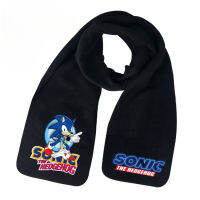 Sonic Anime อุปกรณ์ต่อพ่วงผ้าพันคอพิมพ์ดิจิตอล Plush คอ Unisex Casual แฟชั่นผ้าพันคออุ่นอเนกประสงค์