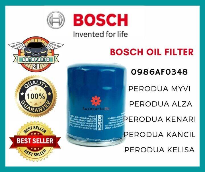 Bosch Oil Filter For Perodua Kancil Kenari Kelisa Myvi Alza Lazada