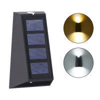 NEW Modern Solar Wall Lamp Outdoor WarmWhiteRGBW Waterproof Solar Security Lights for Garden Corridor Yard Garage Lighting