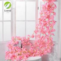 [688ดอกไม้ประดิษฐ์ร้อน] Flor De Cerezo เทียม Vid Rosa 135 Cabeza De Flor De Seda Para Colgar En La Pared Ación De Ratan Corona De Plantas Decoración De Arco De Arco 1 Unidad