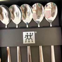 เยอรมัน Zwilling ZWILLING ช้อนข้าว 5 ชิ้นชุด 304 สแตนเลสแยกช้อนข้าวช้อนครัวเรือนซุป spoon