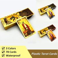 【YF】✤☍  1 Gold Cards Plastic Sliver With Guide Book Board Game Divination Astrology 78