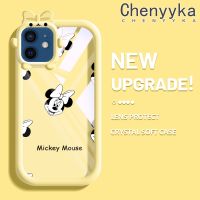 เคส Chenyyka สำหรับ iPhone 12 iPhone 12 12 Pro Max เคสการ์ตูนหนู Little Monster Bknot ปลอกนิ่มกันกระแทกทนต่อการขีดข่วนเคสโทรศัพท์โปร่งใสฝาครอบป้องกันซิลิกาเจล TPU เลนส์กล้องถ่ายรูป