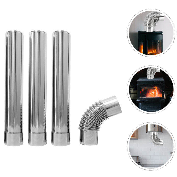 thumbnail image 2 of Aazon.co: WEIZHANSTORE Stainless Steel 90 Degree Elbow Chiney Stove 2 of 14
