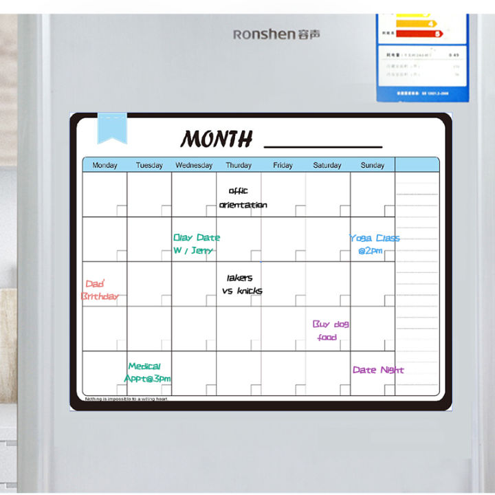 magnetic-weekly-monthly-planner-calendar-soft-white-board-dry-erase-pen-magnet-fridge-stickers-memo-message-drawing-wall-board