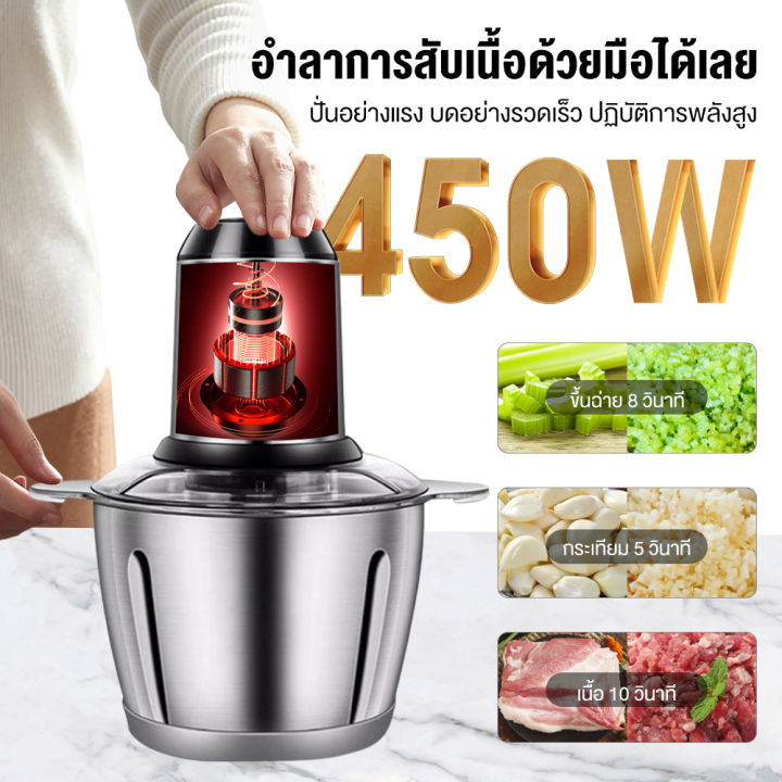 yotex-เครื่องปั่น-เครื่องปั่นบด-450w-เครื่องบดอาหาร-เครื่องบดสับเนื้อ-โถปั่นพริก-สแตนเลส-เครื่องปั่นอาหาร-เครื่องปั่นเอนกประสงค์