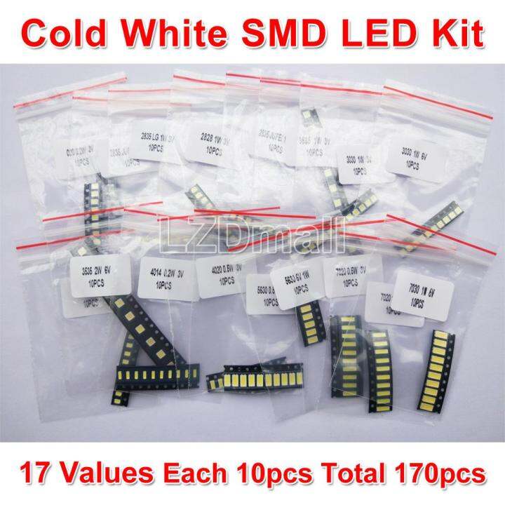 ชุด-led-แบบ-smd-170ชิ้น3v-6v-1w-2w-2835-3020-3030-3535-4014-4020-5630-6030-7020-7030สีขาวเย็นสำหรับลูกปัดไฟด้านหลังทีวี