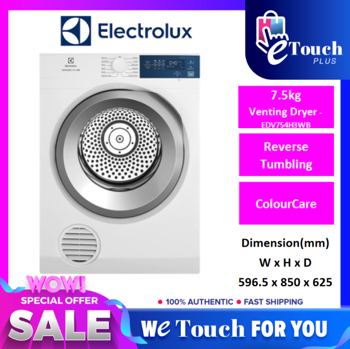 ELECTROLUX (EDV754H3WB) 7.5KG VENTING DRYER mesin pengering