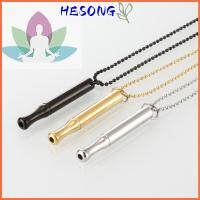 HESONG เพื่อบรรเทาความวิตกกังวล สร้อยคอระวังการหายใจ เหล็กไร้สนิม สำหรับการออกกำลังกายการหายใจ สร้อยคอบรรเทาความวิตกกังวล มีสไตล์ การทำสมาธิอย่างผ่อนคลาย สร้อยคอนกหวีดความเครียดวิตกกังวล ผู้หญิงผู้ชาย