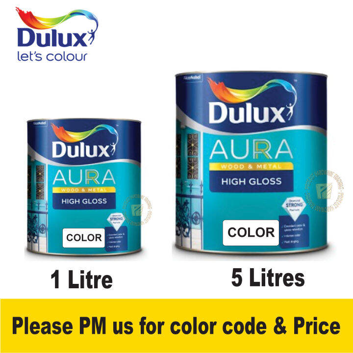 ICI DULUX AURA High Gloss Finish 1L / 5L COLOR For Wood and Metal Lazada