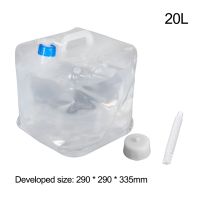 Foldable Water Container Water Bag With Faucet Handle Storage Water Bottle 10L 15L 20L LDPE Bucket Soft Water Bag With Tube