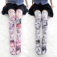 ♧ cri237 Anime Cartoon Pattern Printed Over Knee Thighs Cosplay Costume Lovely Girls Lolita Sexy Knee High Stockings