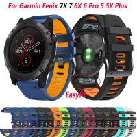 22 26mm Quickfit Watchband Strap For Garmin Fenix 7 7X 6 6X Pro 5 5X Plus 3HR 945 Epix Smart Watch Silicone Bracelet Accessories