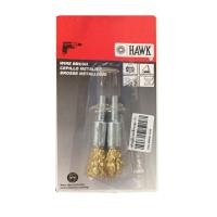 แปรงภู่กัน ลวดสีทองชุด2 ตัว 12 mm. HAWK WIRE SHANK END BRUSH