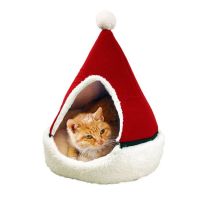 Christmas Tree Shape Cat Dog House Soft Cozy Foldable Winter Warm Pet Bed Puppy Sleeping Mat Bed New Year Gifts