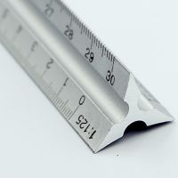 30cm lightweight Clear Triangle Aluminum Alloy Ruler Architect Silver Accurate Engineer Scale Technical high quality