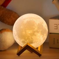 LED Night Light Rechargeable 3D Print Moon Lamp Touch Moon Lamp Children Night Lamp Table Lamp Home Bedroom Decor Birthday Gifts Night Lights