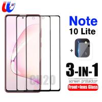 3-in-1 สำหรับ Samsung Note 10 Lite 6.7 ฟิล์มป้องกันกล้องเลนส์แก้วสำหรับ Samsung Note 10 Lite note10 แสง 10 Lite SM-N770F/DS n770f ป้องกันหน้าจอกระจก