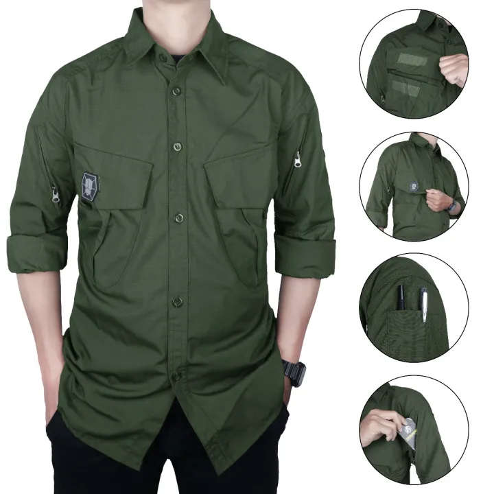 Zeronine Kemeja Tactical Kitanica Distro Army Kemeja Outdoor Kemeja