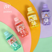 JIANWU 4 PcsSet Creative Cute Drink Bottle Shape Dot Glue 5m*5mm Strong Double-sided Roller Adhesive Tapes Kawaii Stationery